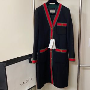 🆕Gucci Wool Black GG Coat Jacket Cardigan With Grosgrain Web Size 38